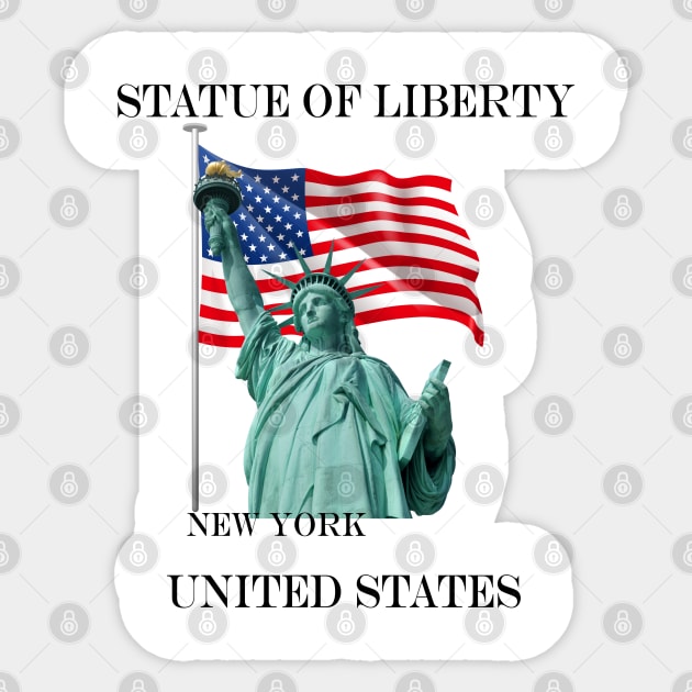 Statue of Liberty Sticker by Carolina Cabreira